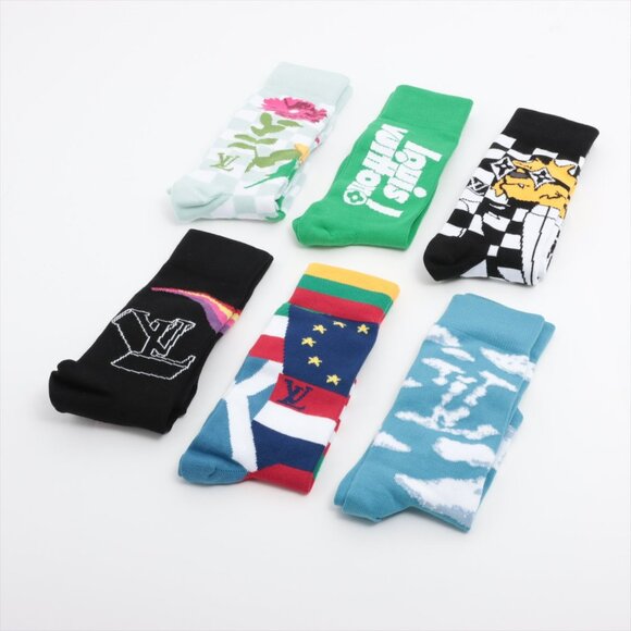 Louis Vuitton Virgil Abloh IV Archives Socks 6 Piece Set *COLLECTORS* - Picture 2 of 4